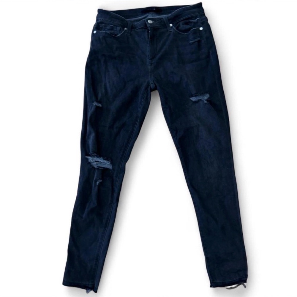 Joe's Jeans black/charcoal grey color distressed skinny jeans Size 30"